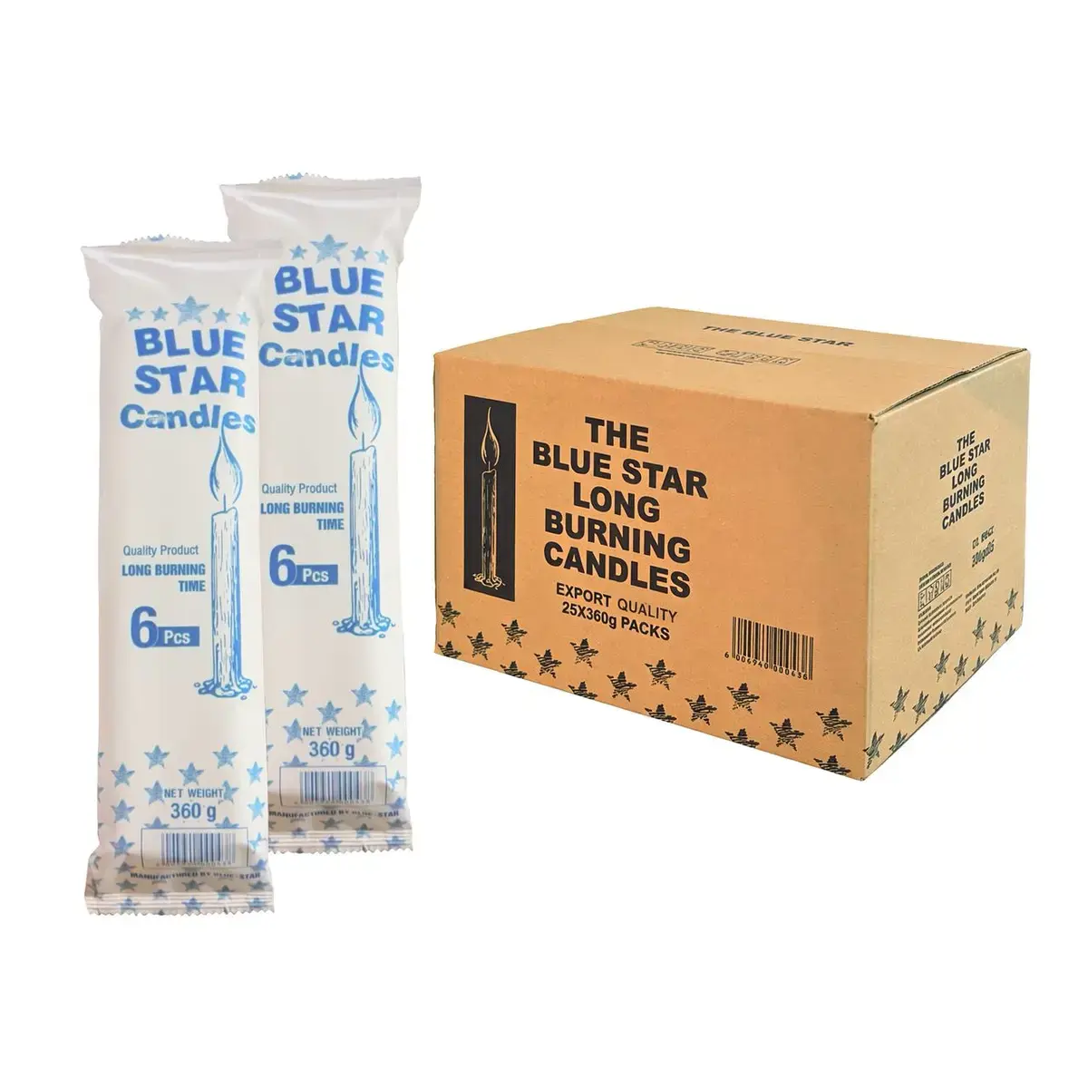 Blue Star White Candle image 3